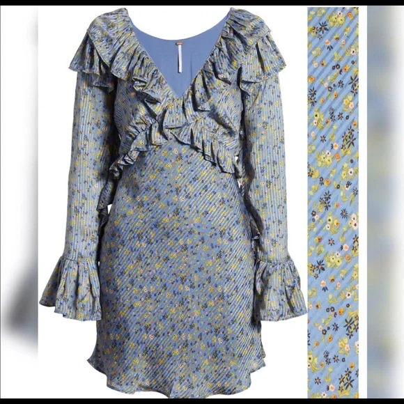 NWT Free People Sweetest Thing Long Sleeve Minidress 12